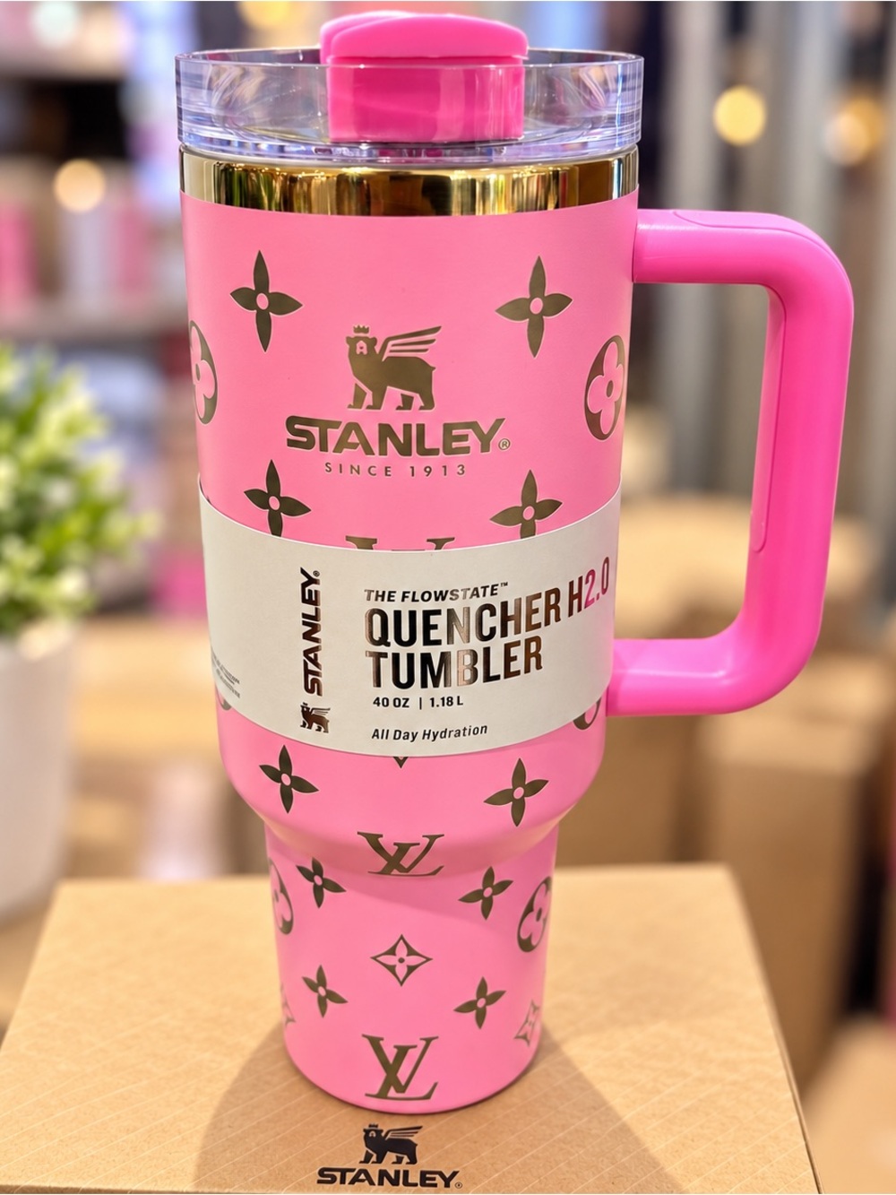 ALL THINGS PINK 🔥 Stanley Quencher Designer Carved Monogramed Tumbler